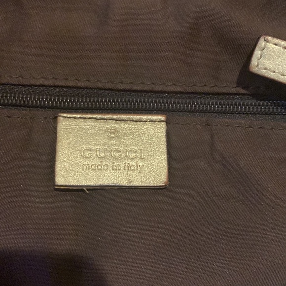 Gucci GG Canvas Abbey D-Ring Hobo Bag with Gold Trim, Authenticated with Cert - Picture 11 of 16